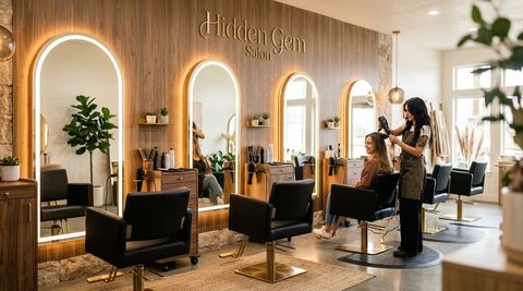 Illustration of Hidden Gem Salon, beauty salon in Newport, OR